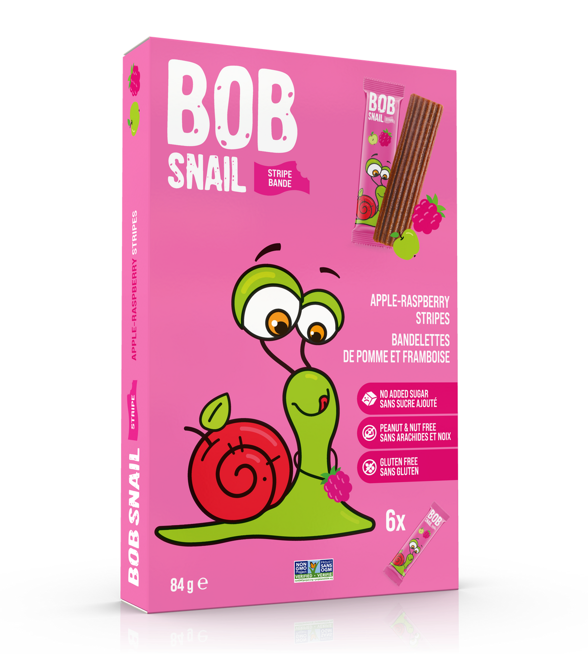 Bob Snail Fruit Stripes Apple-Raspberry