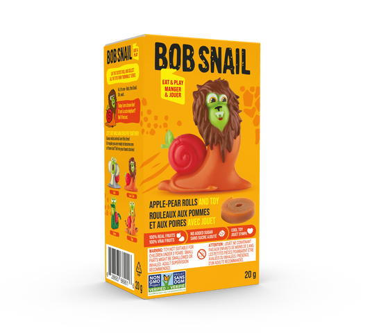Bob Snail Apple-Pear Fruit Rolls with Toy