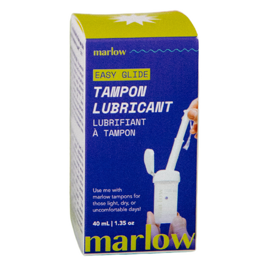 Marlow Tampon Lubricant, Water-Based with Aloe and Hyaluronic Acid, 40ml