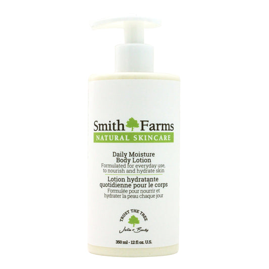 Smith Farms Daily Moisture Body Lotion with Organic Shea Butter, Almond and Jojoba Oils, Light Grapefruit Scent, 350ml