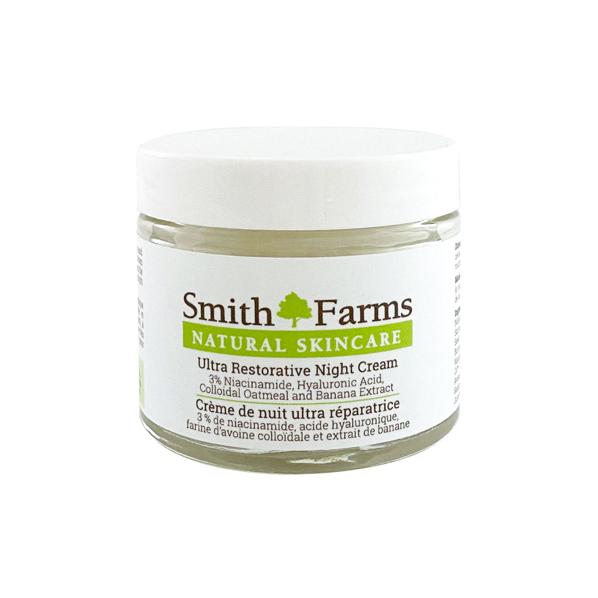 Smith Farms Ultra Restorative Night Cream with Niacinamide and Hyaluronic Acid, Rich Hydrating Face Cream with Shea and Oat, 68ml