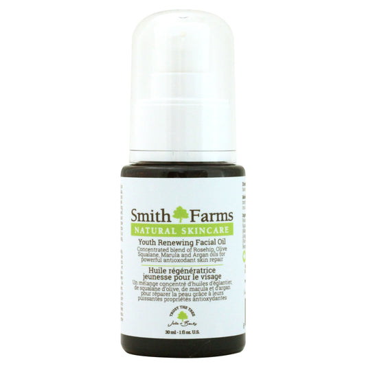 Smith Farms Youth Renewing Facial Oil with Rosehip, Marula, Argan and Squalane, Antioxidant Face Oil for Glowing Skin, 30ml