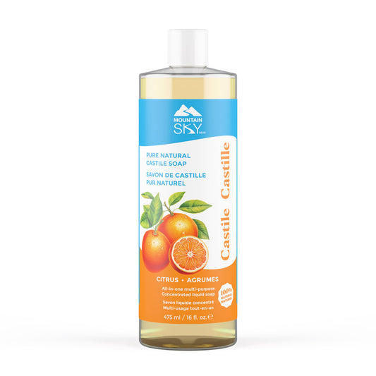 Mountain Sky Castile Liquid Soap, 7 Scents, 475ml-4L - Citrus / 475ml