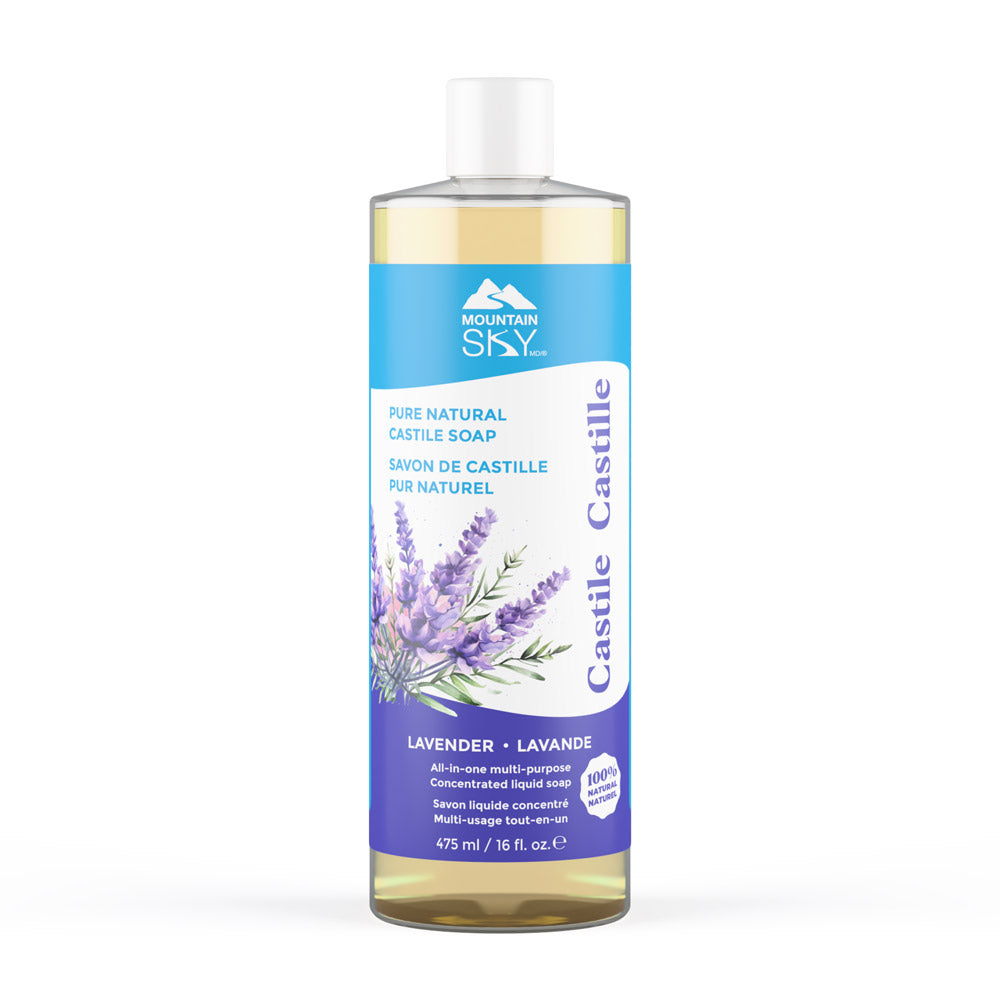 Mountain Sky Castile Liquid Soap, 7 Scents, 475ml-4L - Lavender / 475ml