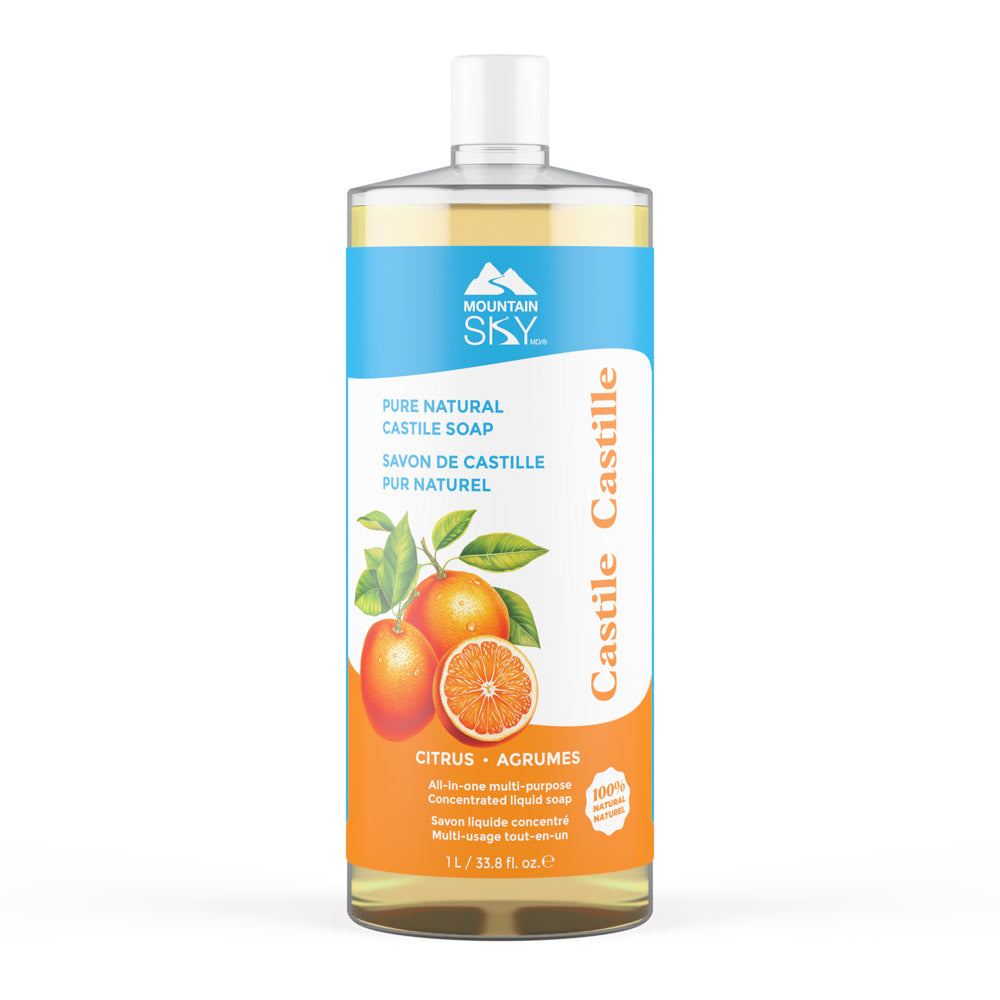 Mountain Sky Castile Liquid Soap, 7 Scents, 475ml-4L - Citrus / 1L