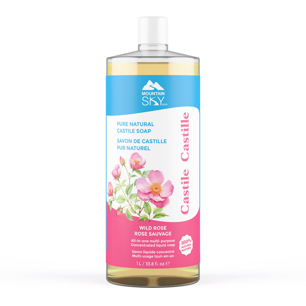 Mountain Sky Castile Liquid Soap, 7 Scents, 475ml-4L - Wild Rose / 1L