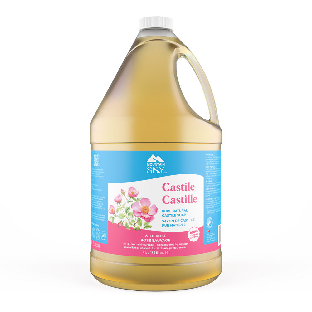 Mountain Sky Castile Liquid Soap, 7 Scents, 475ml-4L - Wild Rose / 4L