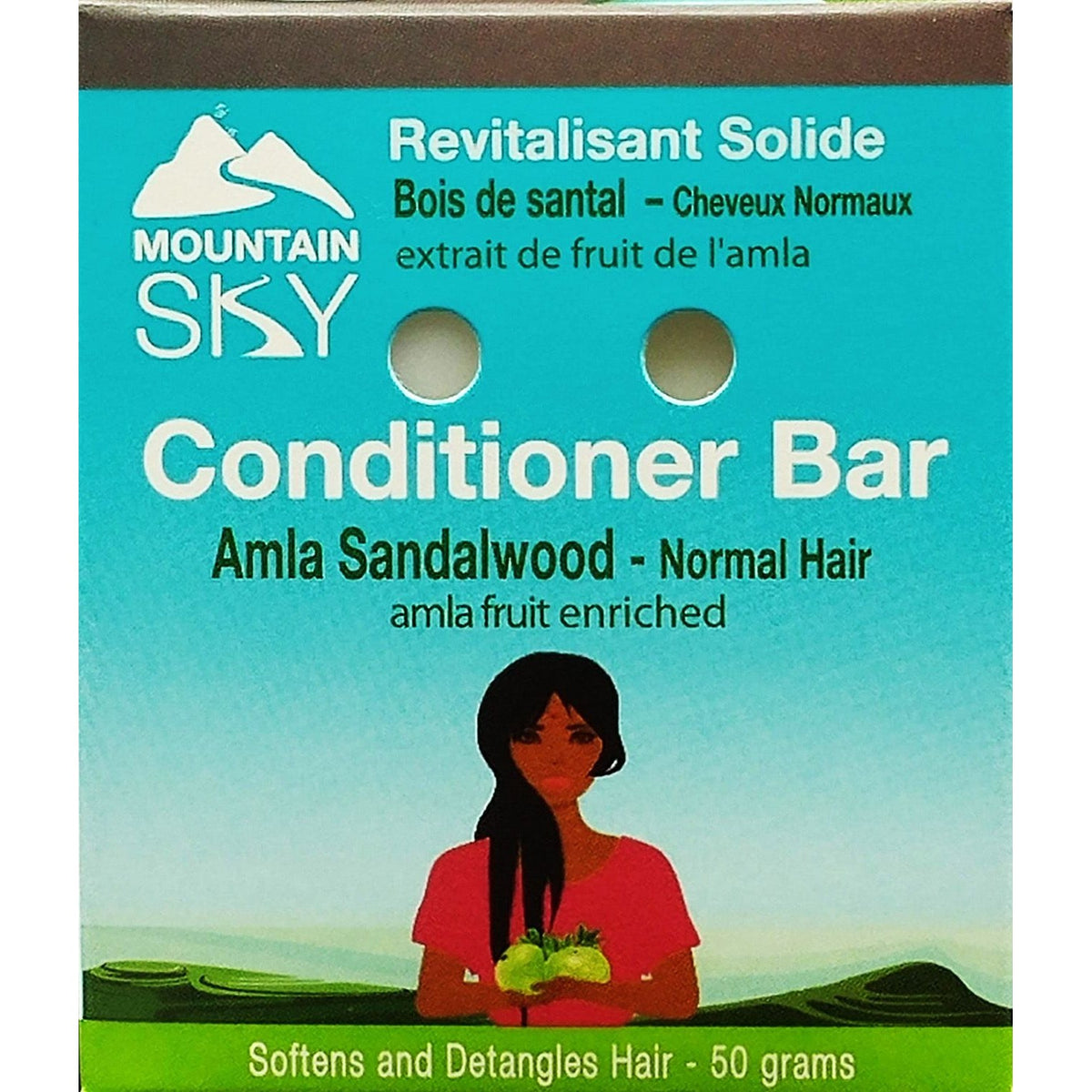 Mountain Sky Conditioner Bar, 6 Scents, 50g - Amla Sandalwood