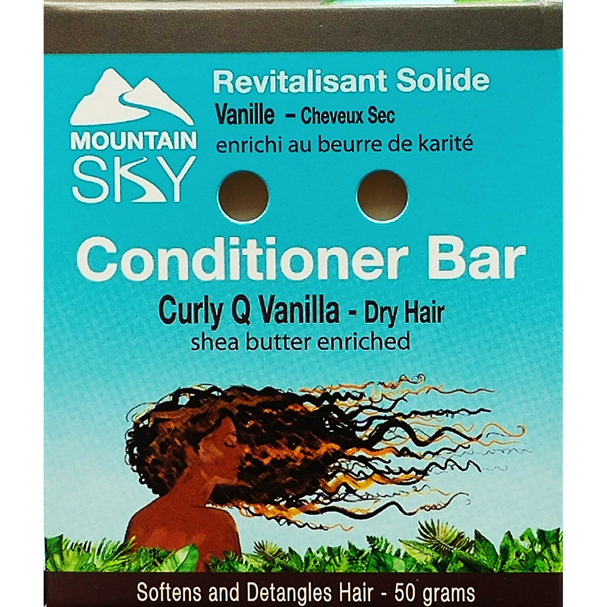 Mountain Sky Conditioner Bar, 6 Scents, 50g - Curly Q Vanilla