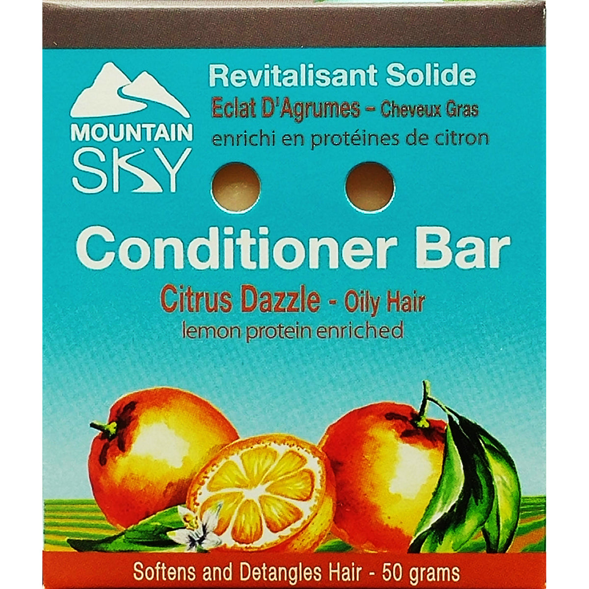 Mountain Sky Conditioner Bar, 6 Scents, 50g - Citrus Dazzle