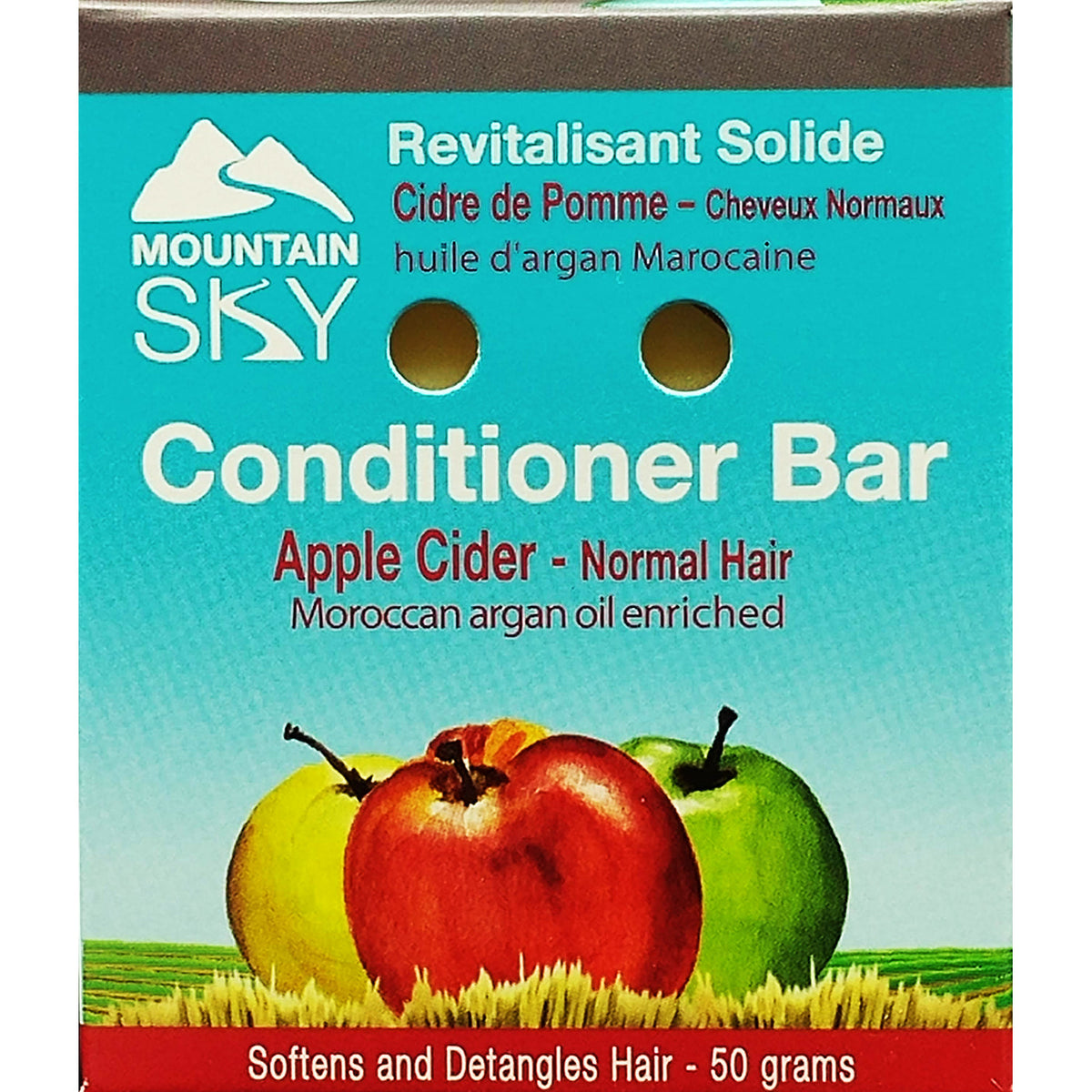 Mountain Sky Conditioner Bar, 6 Scents, 50g - Apple Cider