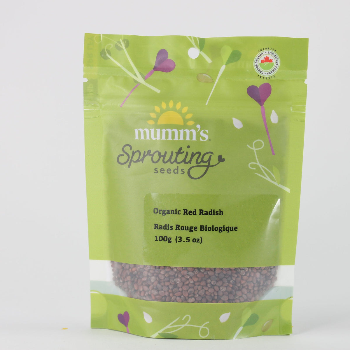 Mumm's Certified Organic Radish Red Sprouting Seeds, 100g