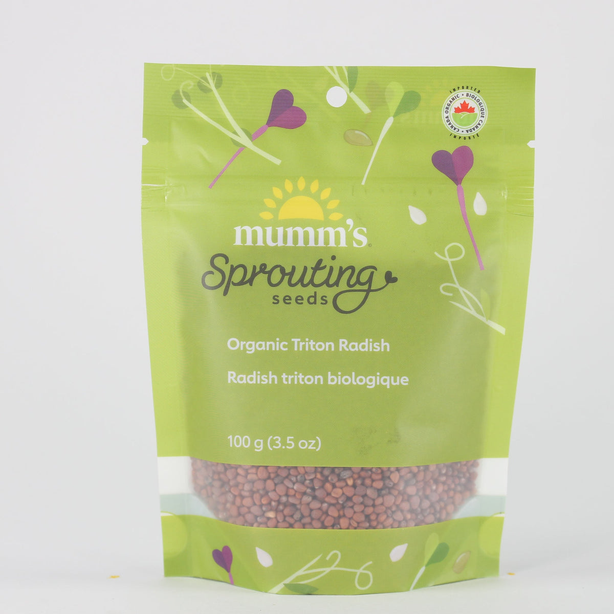 Mumm's Certified Organic Radish Triton Sprouting Seeds, 100g