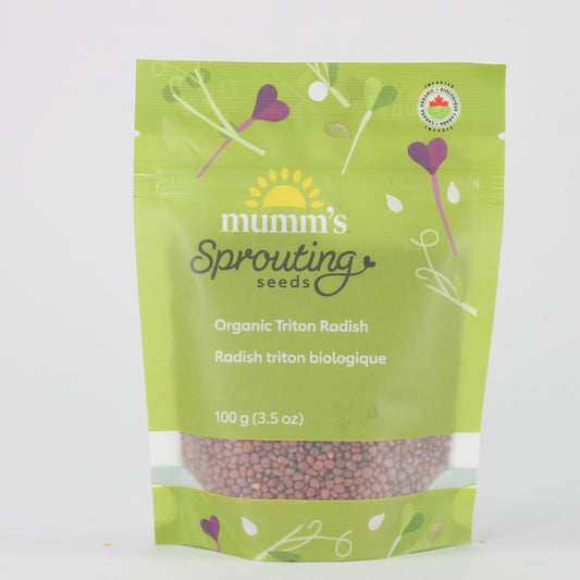 Mumm's Certified Organic Radish Triton Sprouting Seeds, 100g