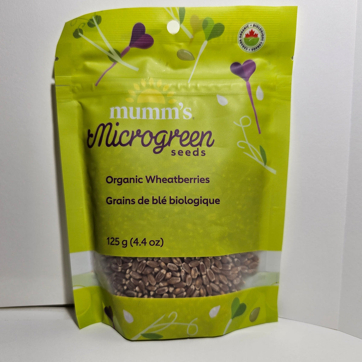 Mumm's Certified Organic Wheat Berries Sprouting Seeds, 125g