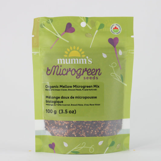 Mumm's Certified Organic Mellow Microgreen Mix Sprouting Seed Blend, 100g