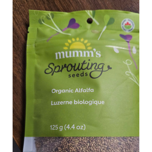 Mumm's Certified Organic Alfalfa Sprouting Seeds, 125g