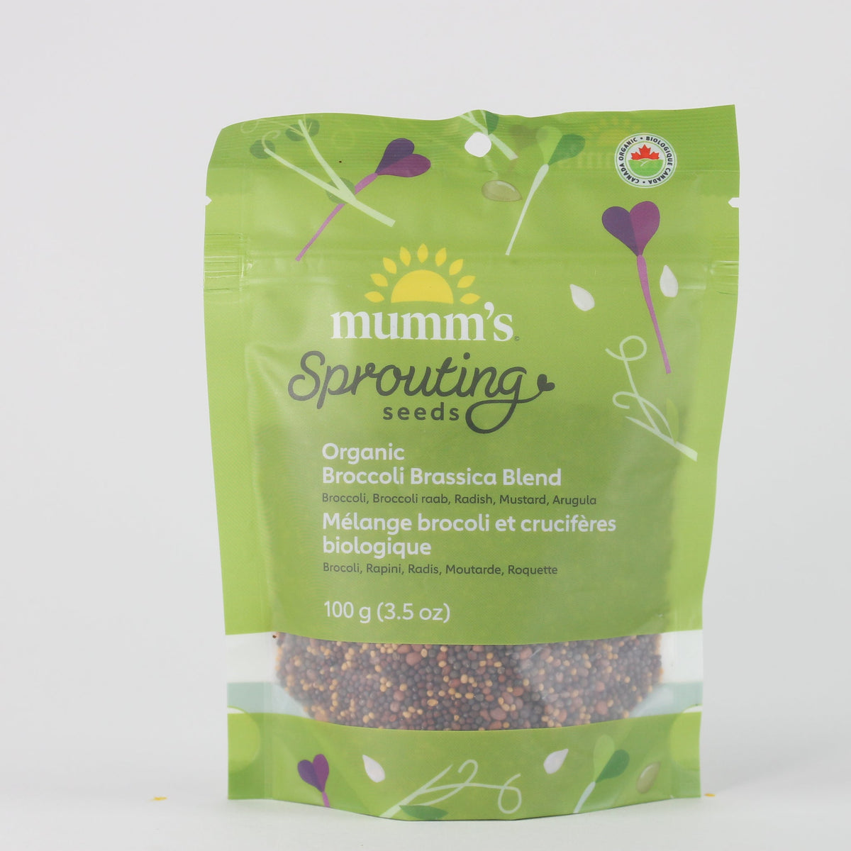 Mumm's Certified Organic Broccoli Brassica Blend Sprouting Seed Blend, 100g