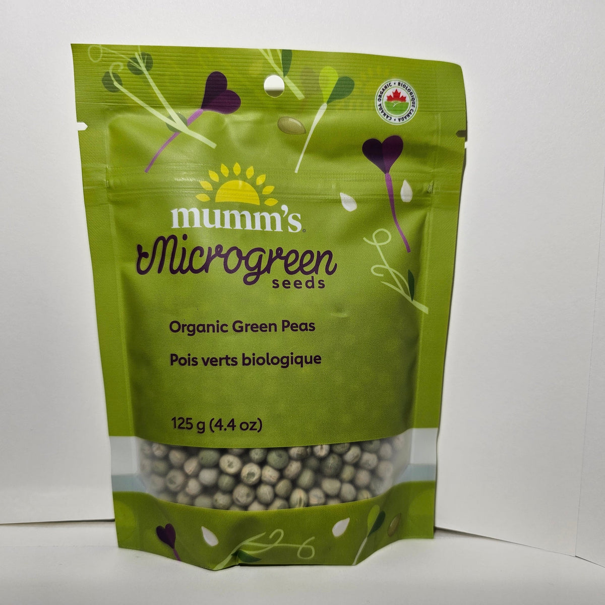 Mumm's Certified Organic Green Peas Sprouting Seeds, 125g