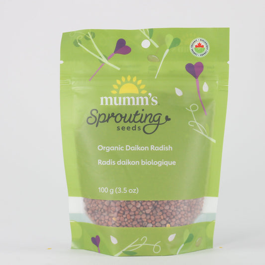 Mumm's Certified Organic Radish Daikon Sprouting Seeds, 100g