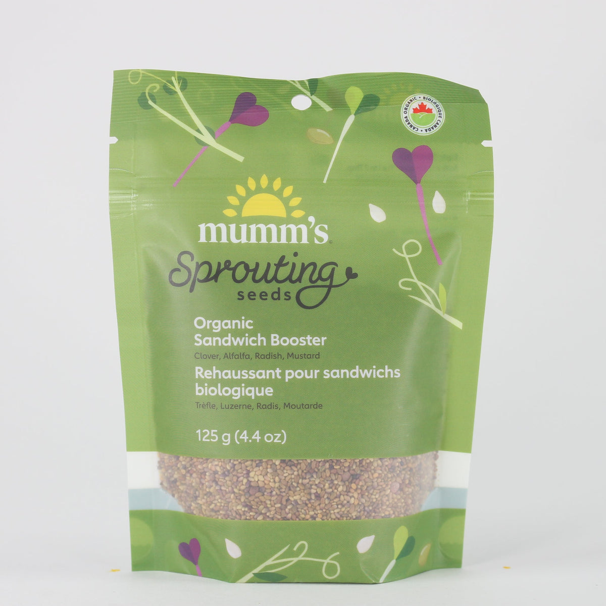 Mumm's Certified Organic Sandwich Booster Sprouting Seed Blend, 125g