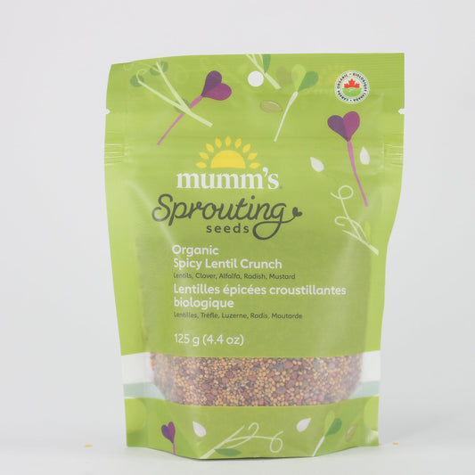 Mumm's Certified Organic Spicy Lentil Crunch Sprouting Seed Blend, 125g