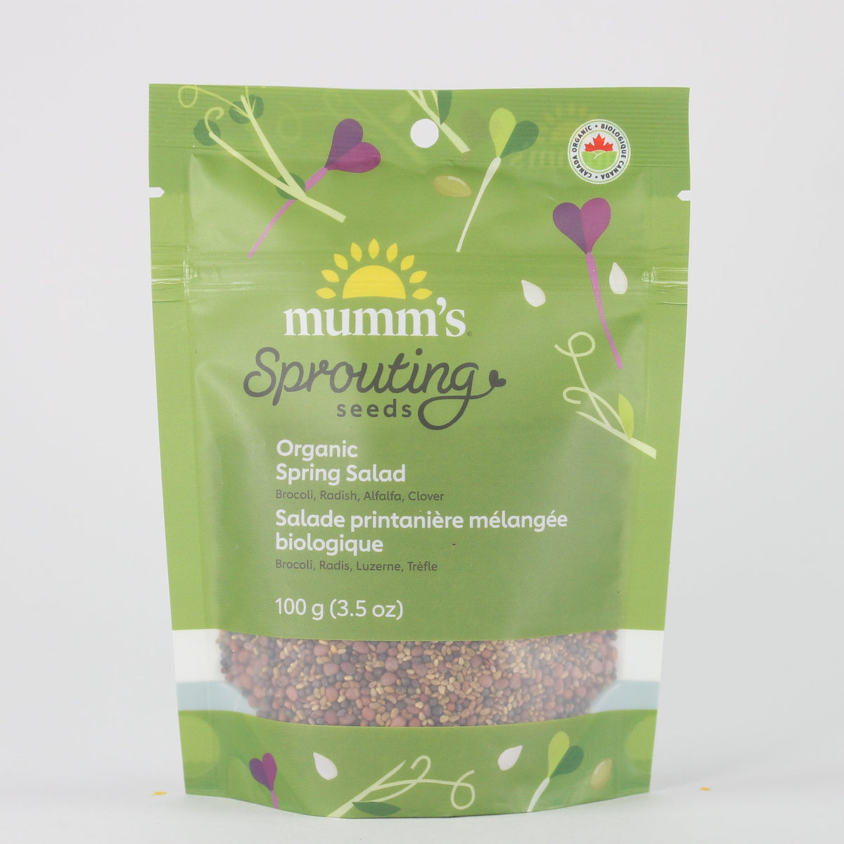 Mumm's Certified Organic Spring Salad Mix Sprouting Seed Blend, 100g