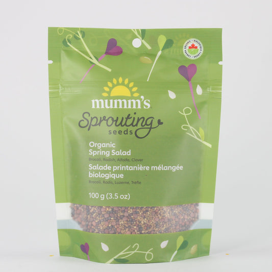 Mumm's Certified Organic Spring Salad Mix Sprouting Seed Blend, 100g