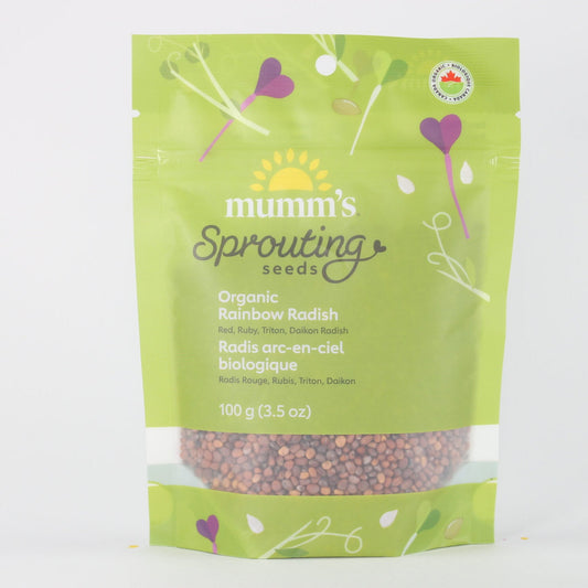 Mumm's Certified Organic Rainbow Radish Sprouting Seed Blend, 100g
