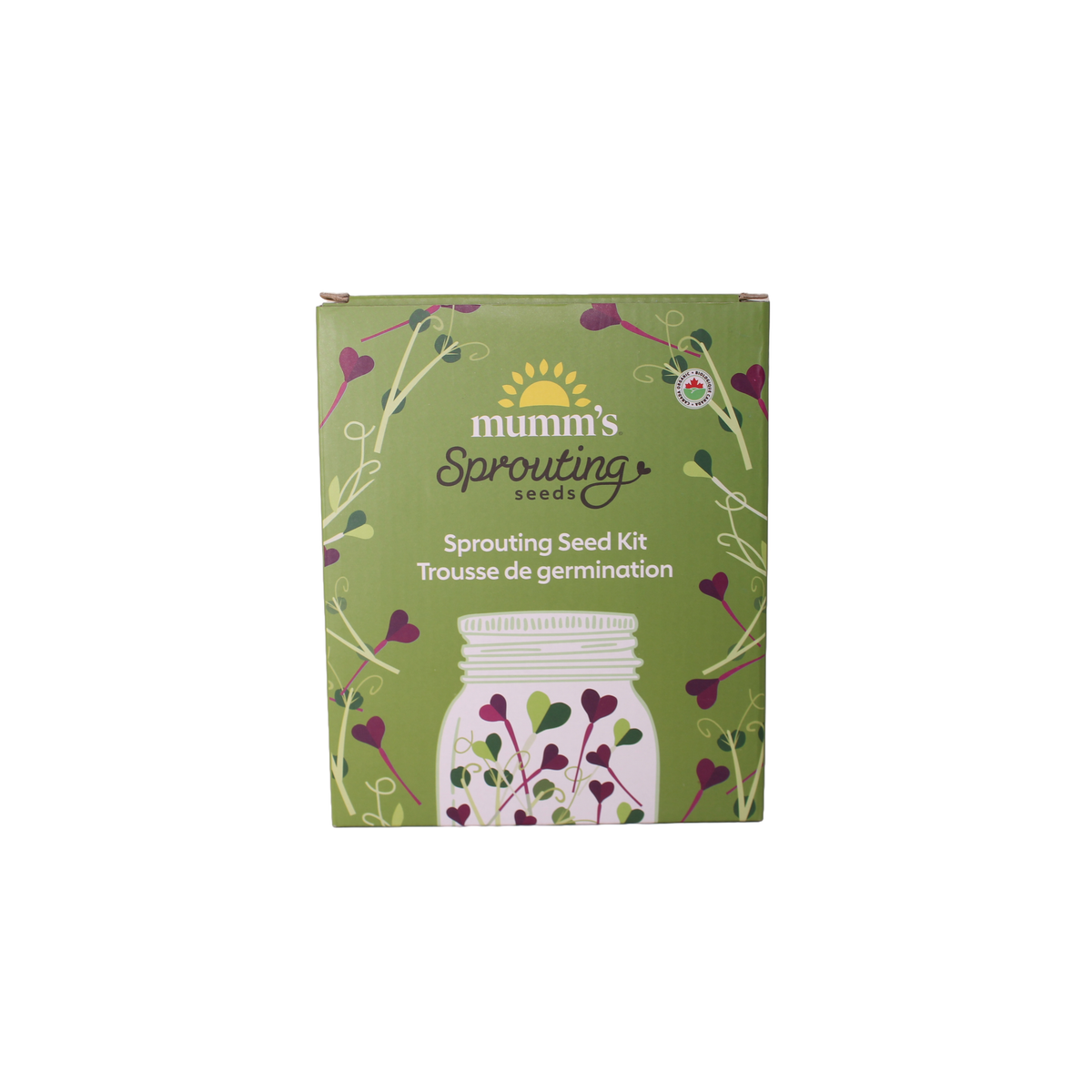 Mumm's Sprouting Seed Kit with Jar, Lid, Tray and 2 Certified Organic Seed Blends