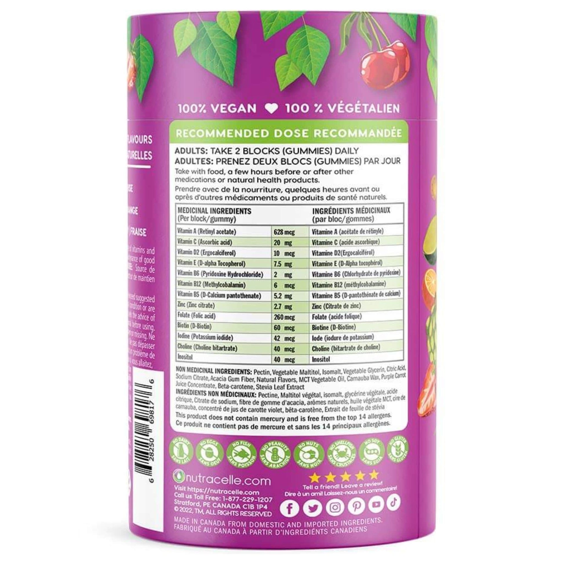 90 Vegan Gummies | Nutramin Adult Multivitamin Gummies