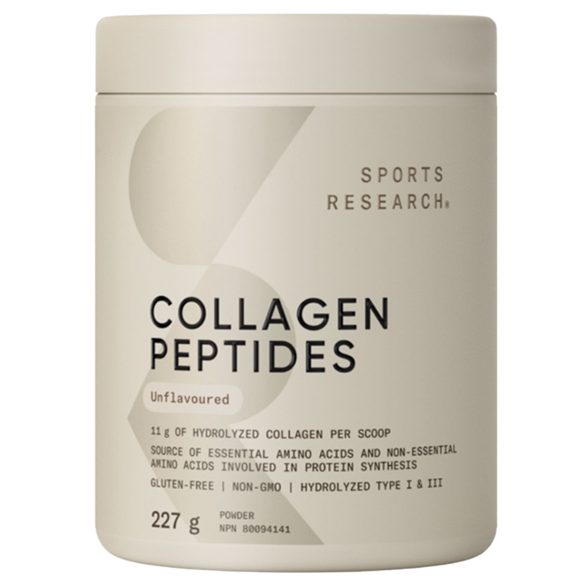 Sports Research Organic Collagen Peptides Powder, 227g