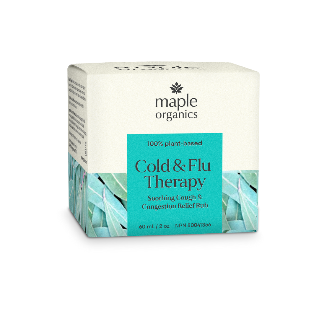 Maple Organics Cold + Flu Therapy Eucalyptus and Menthol Chest Rub, 60ml