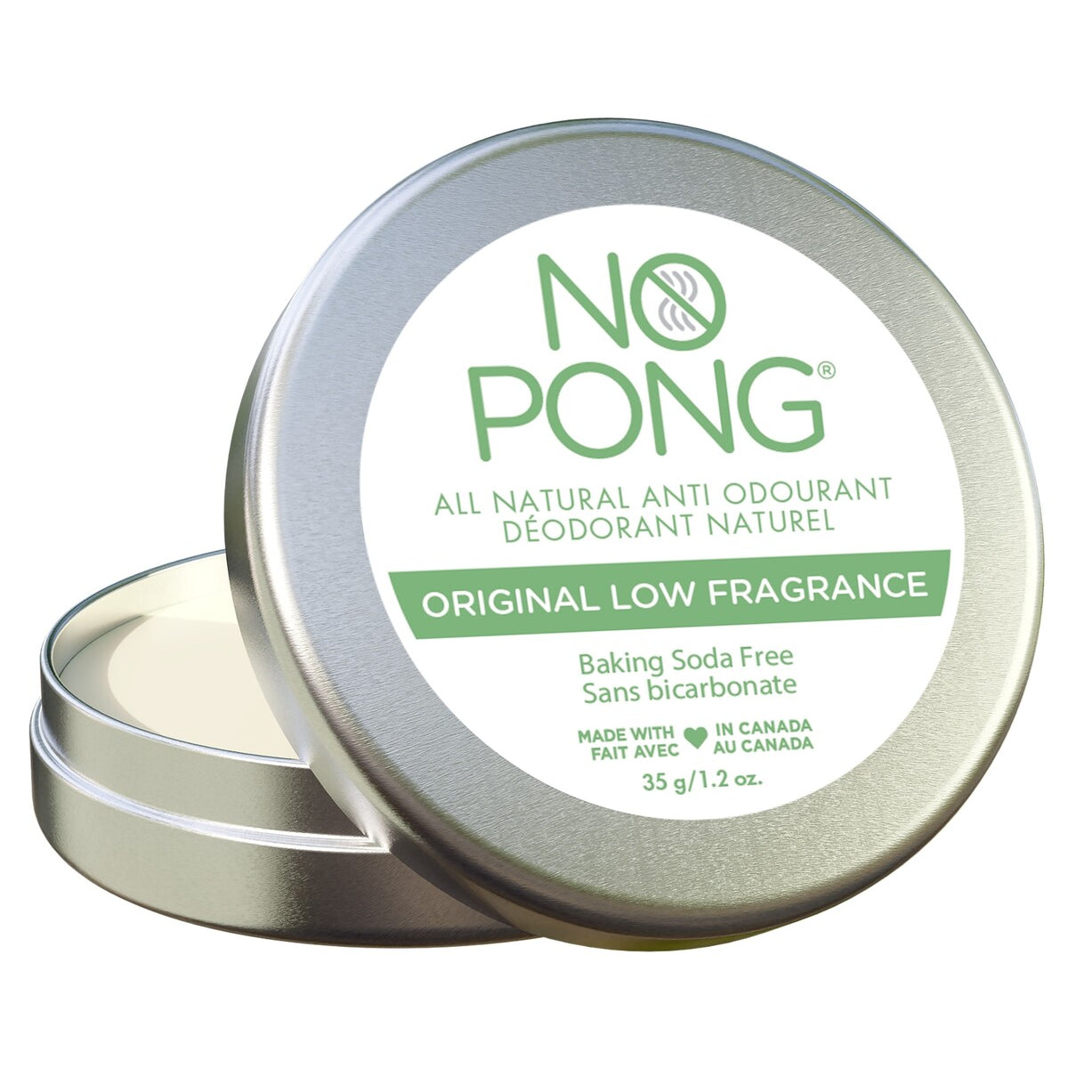 No Pong Natural Deodorant Bicarb Free 35g tin