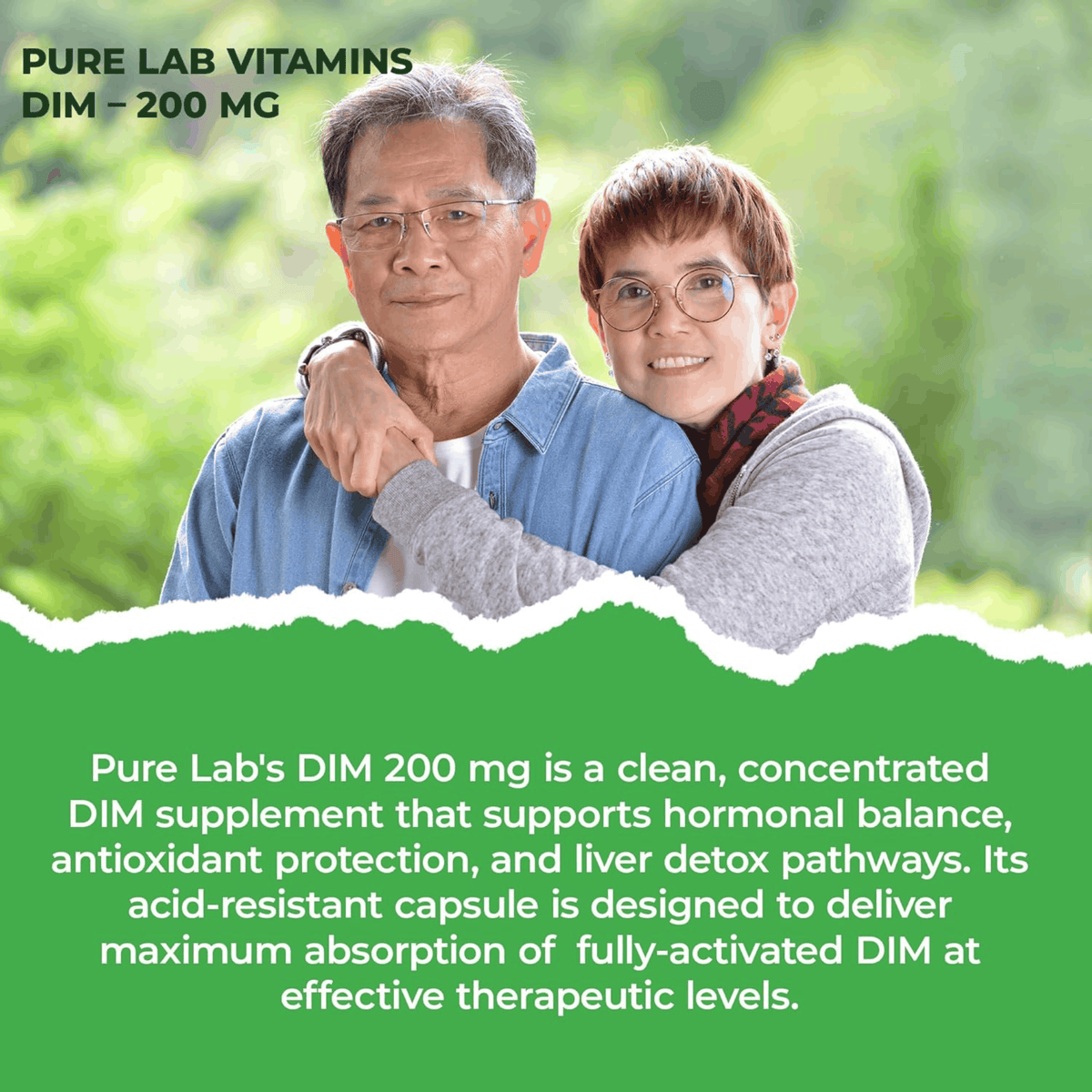 60 Vegetable Capsules | Pure Lab Vitamins DIM 200mg