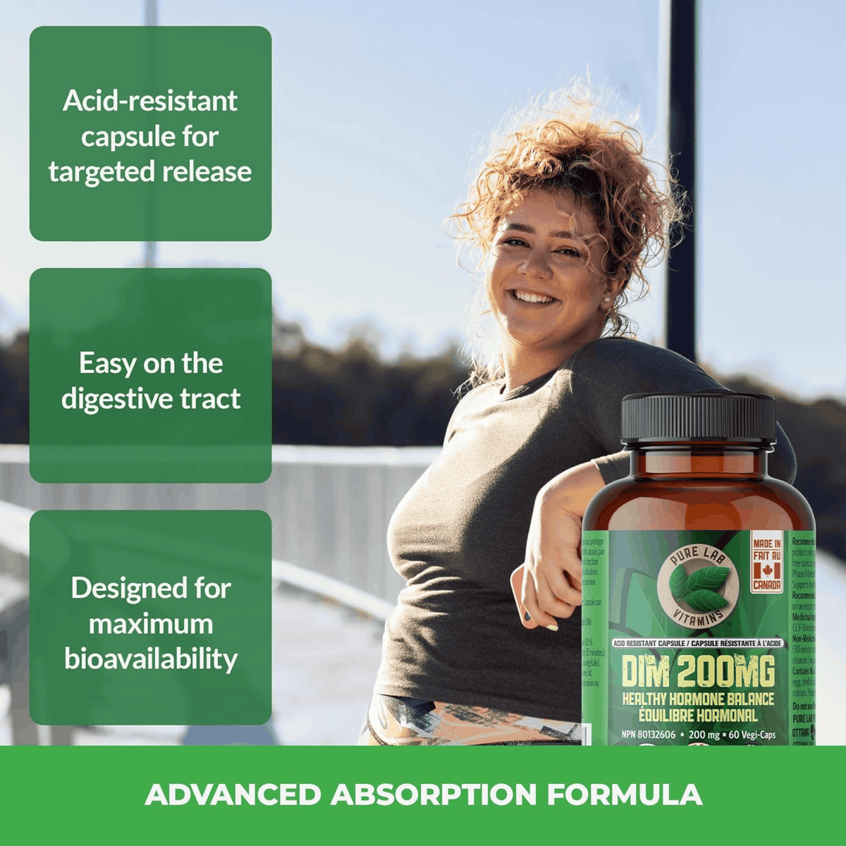 60 Vegetable Capsules | Pure Lab Vitamins DIM 200mg