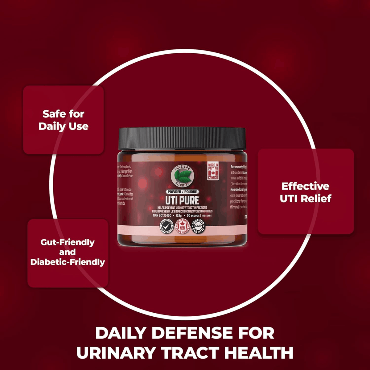 125g Natural Flavour | Pure Lab Vitamins UTI Pure Powder