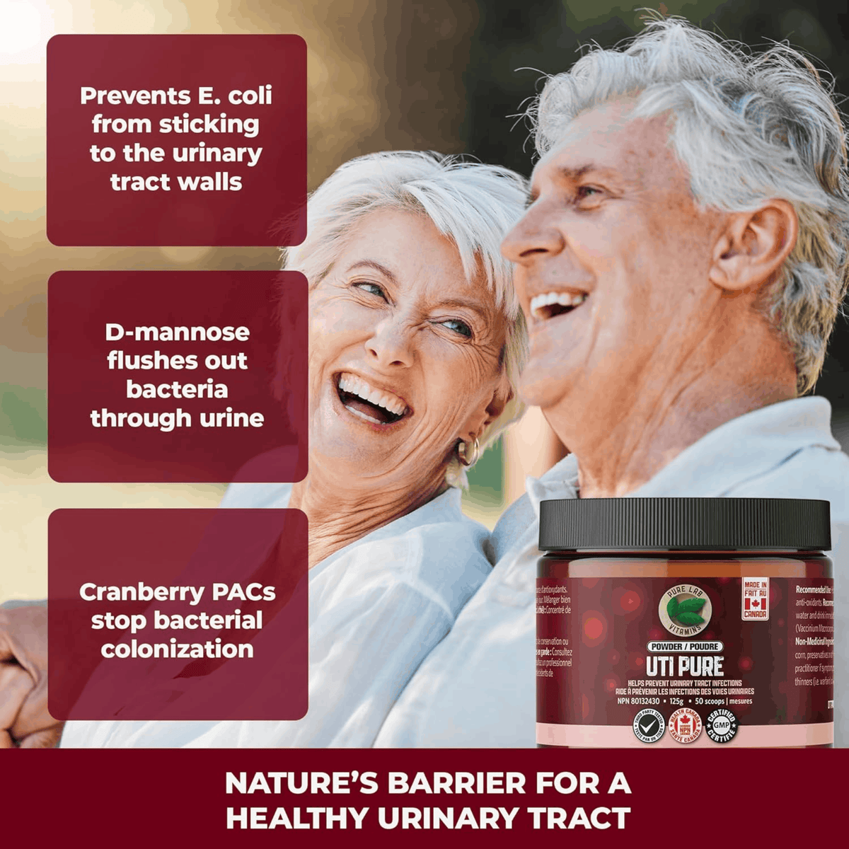 125g Natural Flavour | Pure Lab Vitamins UTI Pure Powder
