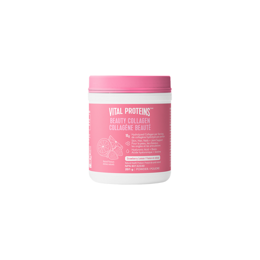 Vital Proteins Beauty Collagen Strawberry Lemon with Hyaluronic Acid, Biotin and Vitamin C, for Healthy Hair, Skin and Nails, 201g