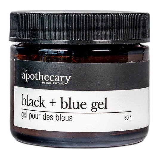 The Apothecary in Inglewood Black + Blue Gel with Comfrey, Helichrysum, Lavandin and Frankincense Oils, Soothing Skin Gel, 60g