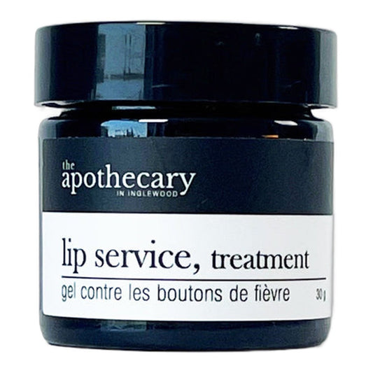 The Apothecary in Inglewood Lip Service Treatment Gel with Comfrey, Tea Tree, Manuka and Peppermint Oils, Herbal Lip Gel, 30g