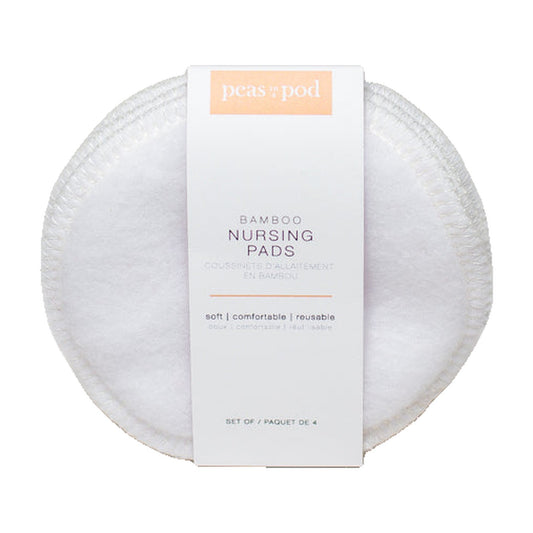 Peas In A Pod Reusable Bamboo Nursing Pads, Washable 2-Ply Bamboo and Cotton, 2 Sets