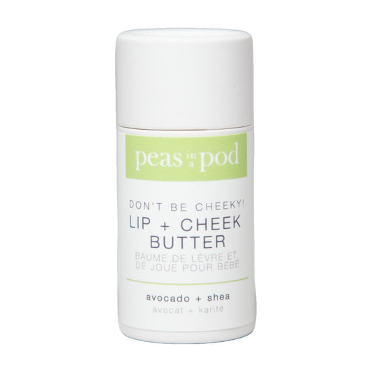 Peas In A Pod Don't Be Cheeky Lip and Cheek Butter, Unscented Baby Balm Stick with Shea and Avocado, 16g