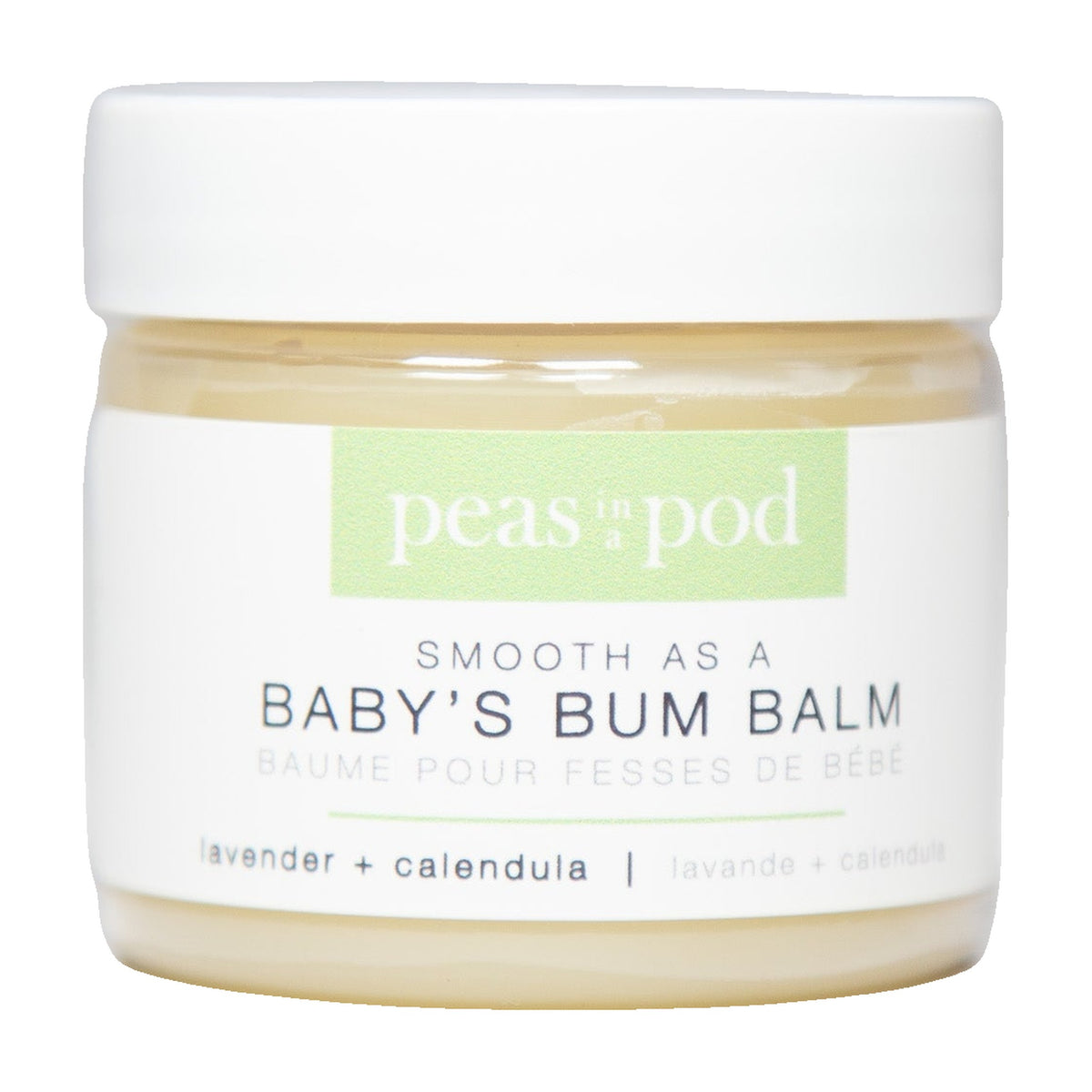 Peas In A Pod Smooth as a Baby's Bum Balm, Petroleum-Free Diaper Balm with Calendula and Chamomile, 50g or 100g - 50g
