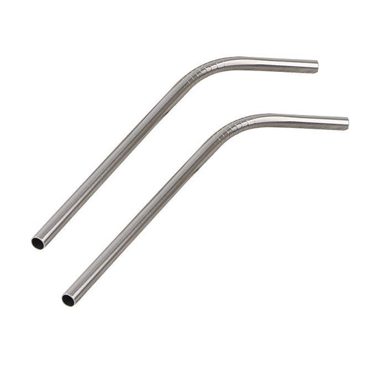 The Last Straw Shortie Stainless Steel Straws 7 Inch, 12 Pack, Reusable Short Drinking Straws for Kids Cups and Cocktails, Bent or Straight - Bent