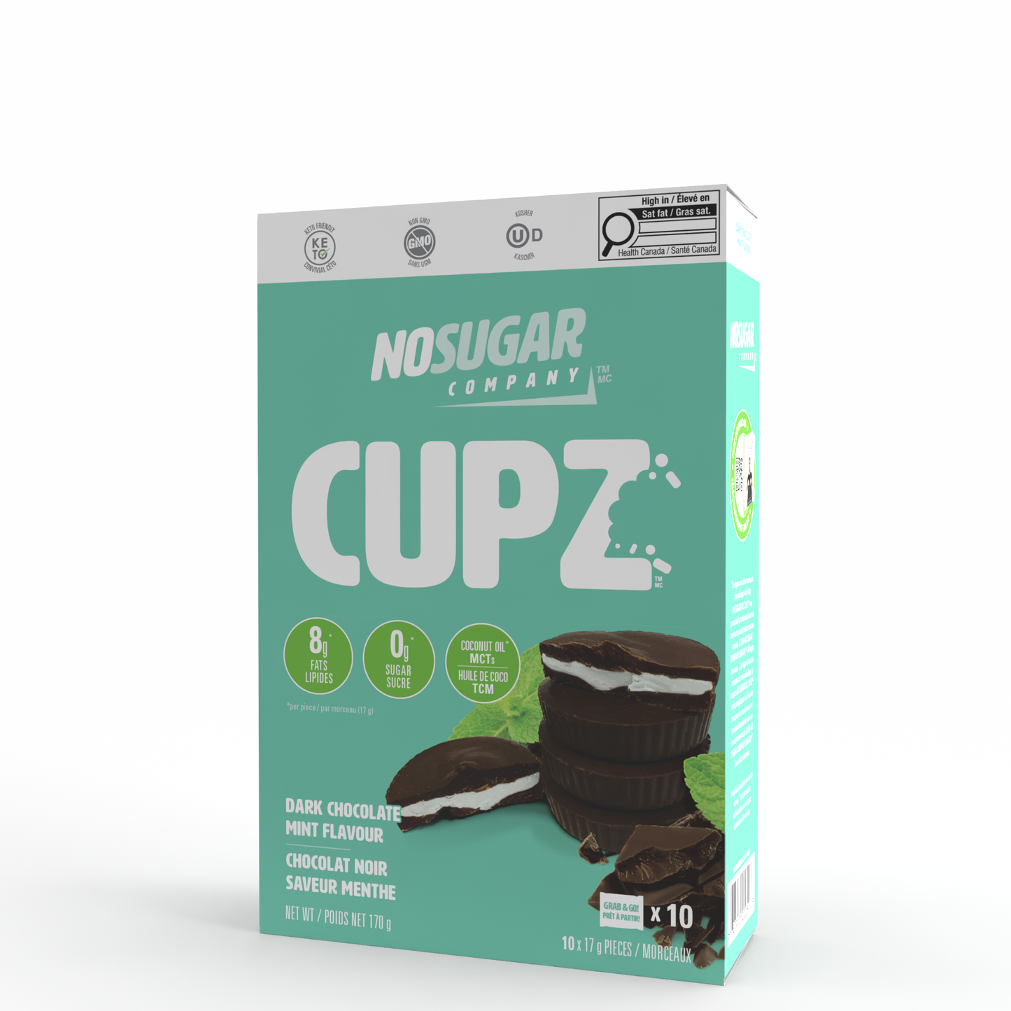 Chocolate Mint 10-Pack | No Sugar Company Cupz Chocolate Mint