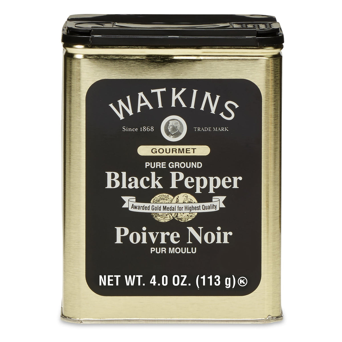 Watkins Pure Ground Cinnamon and Black Pepper, Case of 6 or 12 - Ground Black Pepper, 12 x 113g