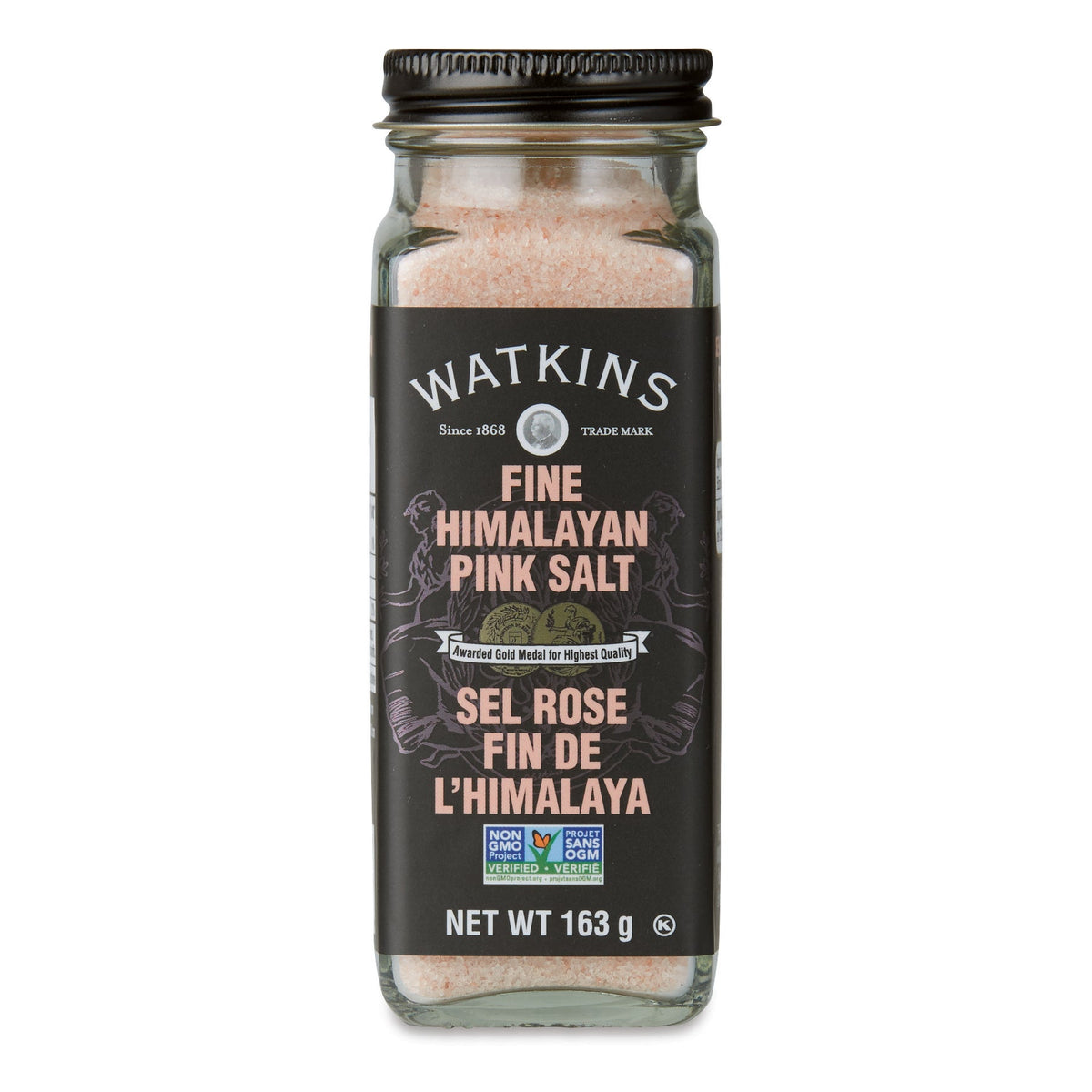 Watkins Sea Salt and Himalayan Pink Salt, Pack of 3 - Fine Himalayan Pink Salt, 3 x 163g