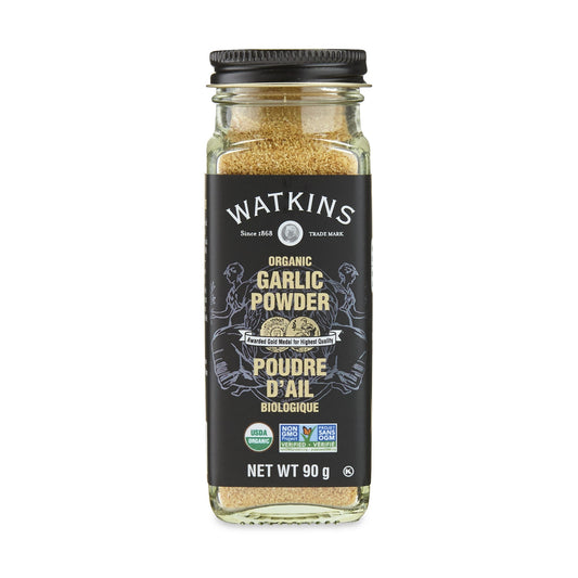 Watkins Organic Garlic and Onion, Pack of 3 Jars - Garlic Powder, 3 x 90g