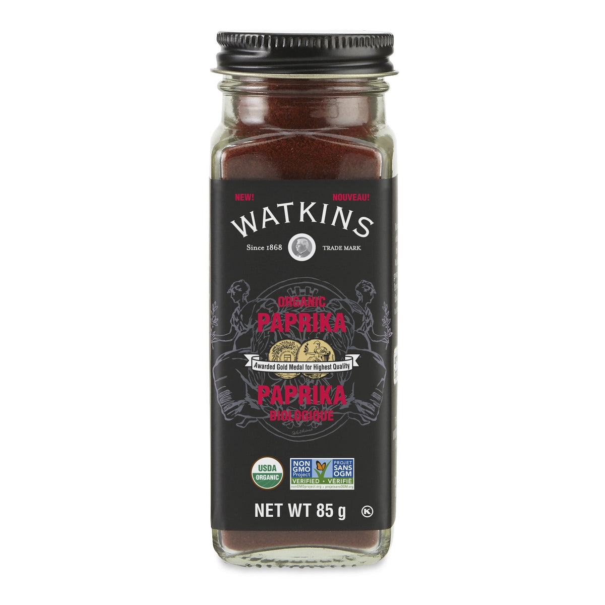 Watkins Organic Savoury Spices and Peppers, Pack of 3 Jars - Paprika, 3 x 85g